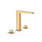 Tres Slim bateria umywalkowa 3-otworowa stojąca złoty mat 20210501OM