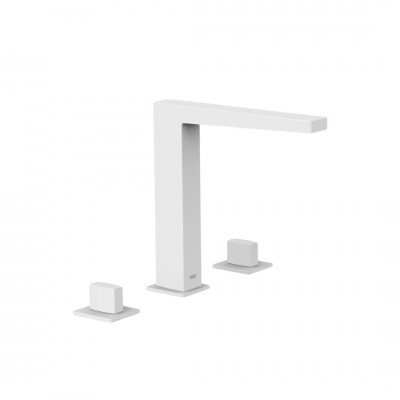 Tres Slim bateria umywalkowa 3-otworowa stojąca biały mat 20210501BM