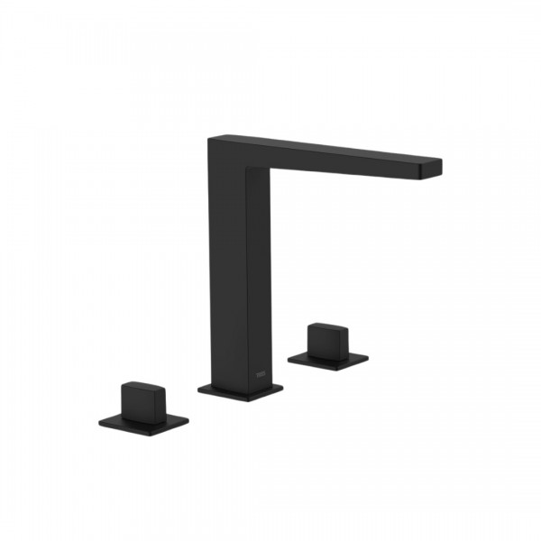 Tres Slim bateria umywalkowa 3-otworowa stojąca czarny mat 20210501NM