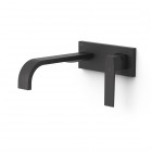 Tres Slim bateria umywalkowa podtynkowa wylewka 24 cm czarny mat 20230034NM