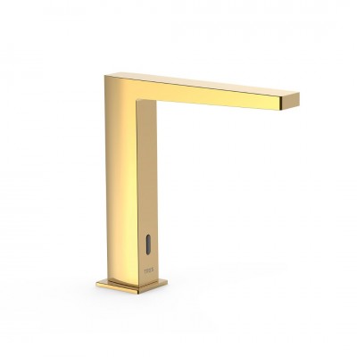 Tres Slim bateria elektroniczna umywalkowa do wody zmieszanej złoty połysk 20261310OR