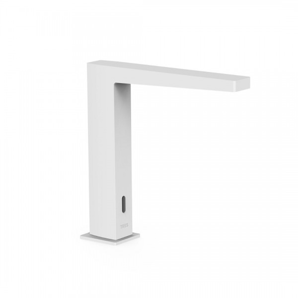 Tres Slim bateria elektroniczna umywalkowa z mieszaczem biały mat 20261320BM