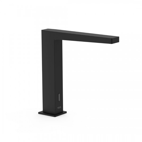 Tres Slim bateria elektroniczna umywalkowa z mieszaczem czarny mat 20261320NM