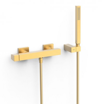 Tres Slim bateria prysznicowa ścienna złoty mat 20216701OM