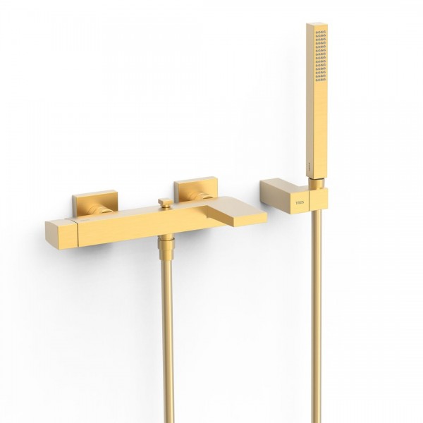 Tres Slim bateria wannowa ścienna złoty mat 20217001OM