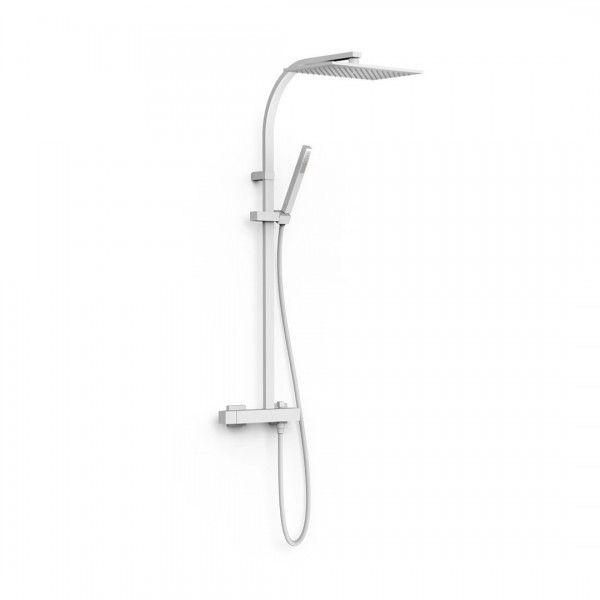 Tres Slim zestaw natryskowy ścienny biały mat 20219101BM