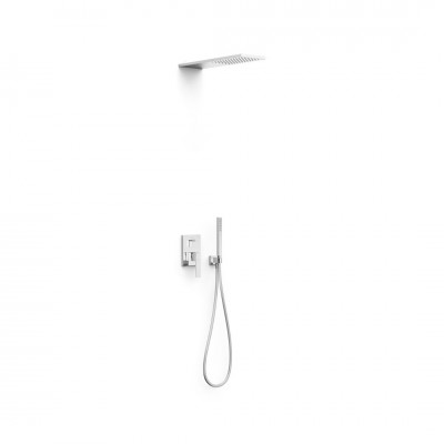 Tres Slim zestaw prysznicowy podtynkowy deszczownica 16x55 cm chrom 20228005
