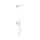 Tres Slim zestaw prysznicowy podtynkowy deszczownica 16x55 cm chrom 20228005