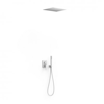 Tres Slim zestaw prysznicowy podtynkowy deszczownica 38 cm biały mat 20228006BM