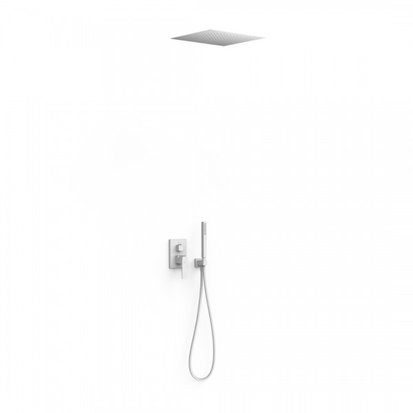 Tres Slim zestaw prysznicowy podtynkowy deszczownica 38 cm biały mat 20228006BM