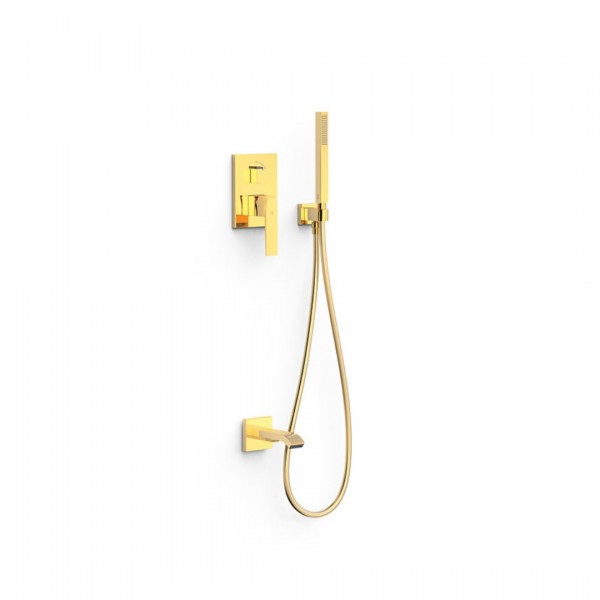 Tres Slim zestaw wannowy podtynkowy złoty połysk 20228007OR