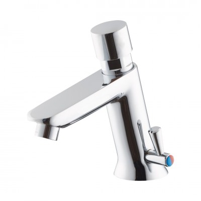 Deante Press bateria umywalkowa czasowa z mieszaczem chrom BBH_029R