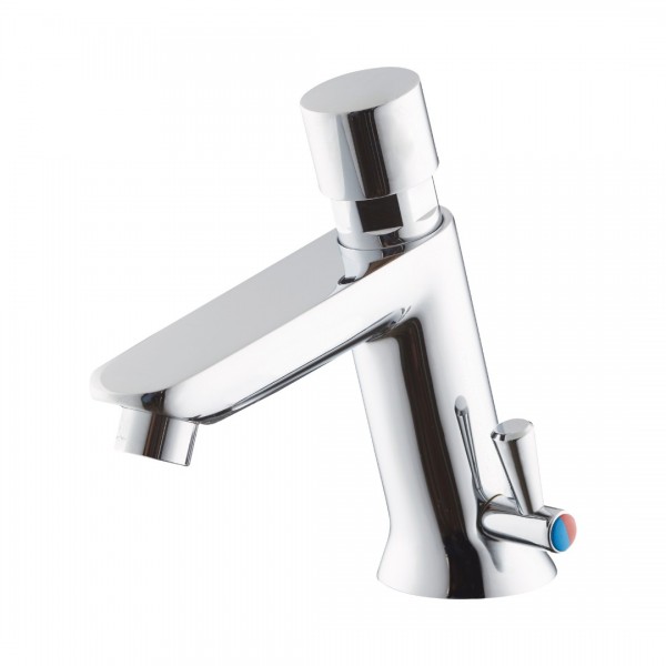 Deante Press bateria umywalkowa czasowa z mieszaczem chrom BBH_029R