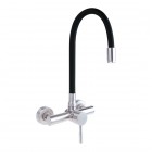 Deante Neo Luno bateria kuchenna ścienna stal szczotkowana/czarny BOC_B800