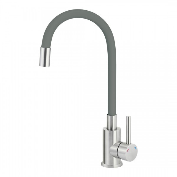 Deante Neo Luno bateria kuchenna stojąca stal/titanium BOC_T720