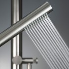 Deante Silia zestaw natryskowy stojący z deszczownicą stal szczotkowana NQS_F4GM