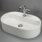 Deante Silia umywalka nablatowa owalna 55x35 cm alabaster CQS_AU6B