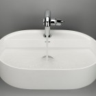 Deante Silia umywalka nablatowa owalna 55x35 cm alabaster CQS_AU6B