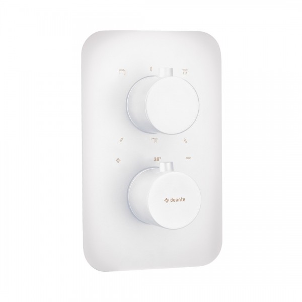 Deante Box bateria wannowo-prysznicowa podtynkowa termostatyczna biały mat BXY_AEBT
