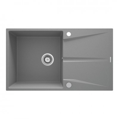 Deante Corio zlewozmywak granitowy 86x50 cm odwracalny szary metalik ZRC_S11A