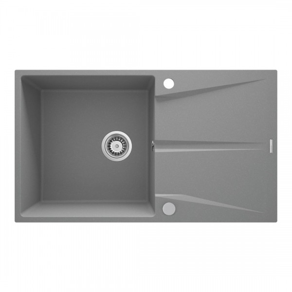 Deante Corio zlewozmywak granitowy 86x50 cm odwracalny szary metalik ZRC_S11A