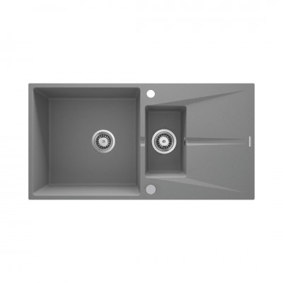 Deante Corio zlewozmywak granitowy 97x50 cm odwracalny szary metalik ZRC_S513