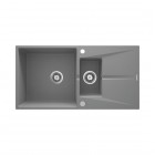 Deante Corio zlewozmywak granitowy 97x50 cm odwracalny szary metalik ZRC_S513