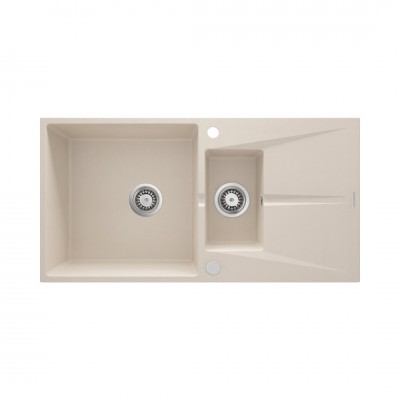 Deante Corio zlewozmywak granitowy 97x50 cm odwracalny beżowy ZRC_5513