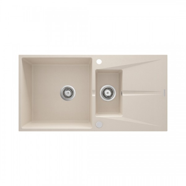 Deante Corio zlewozmywak granitowy 97x50 cm odwracalny beżowy ZRC_5513