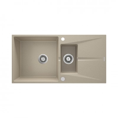 Deante Corio zlewozmywak granitowy 97x50 cm odwracalny piasek ZRC_7513