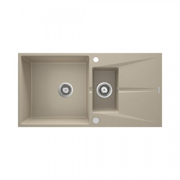 Deante Corio zlewozmywak granitowy 97x50 cm odwracalny piasek ZRC_7513