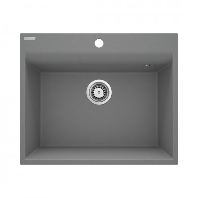 Deante Corio zlewozmywak granitowy 60x50 cm szary metalik ZRC_S10A