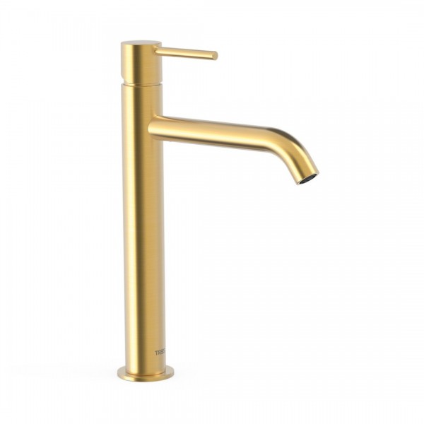 Tres Study bateria umywalkowa stojąca wysoka złoty mat 26230701OM