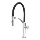 Deante Corda bateria kuchenna z wyciąganą wylewką chrom BRC_072M