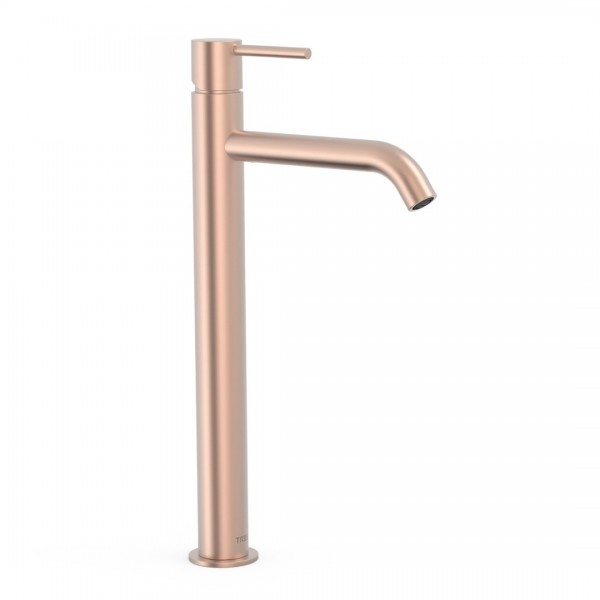 Tres Study bateria umywalkowa stojąca wysoka złoto różowe mat 26230801OPM