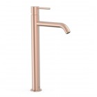 Tres Study bateria umywalkowa stojąca wysoka złoto różowe mat 26230801OPM