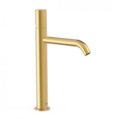 Tres Study bateria umywalkowa stojąca wysoka złoty mat 26130701OM