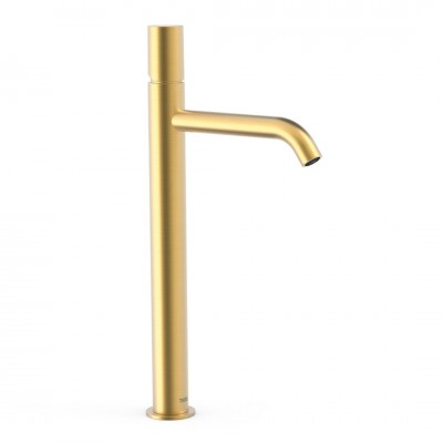 Tres Study bateria umywalkowa stojąca wysoka złoty mat 26130801OM