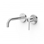 Tres Study bateria umywalkowa podtynkowa wylewka 17,7 cm chrom 26230021