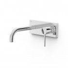 Tres Study bateria umywalkowa podtynkowa wylewka 18 cm chrom 26230031