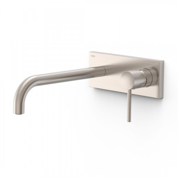 Tres Study bateria umywalkowa podtynkowa wylewka 24 cm stal 26230032AC