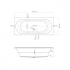 Oltens Lykke wanna 180x80 cm prostokątna akrylowa biała 10014000