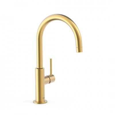 Tres Study bateria umywalkowa stojąca wysoka złoty mat 26290402OM