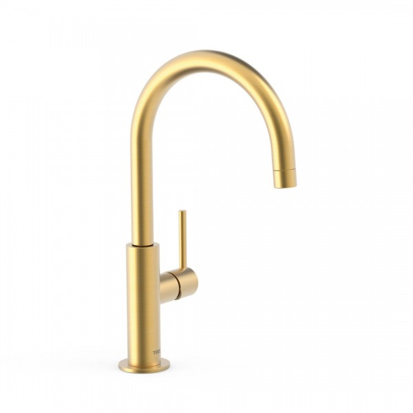 Tres Study bateria umywalkowa stojąca wysoka złoty mat 26290402OM