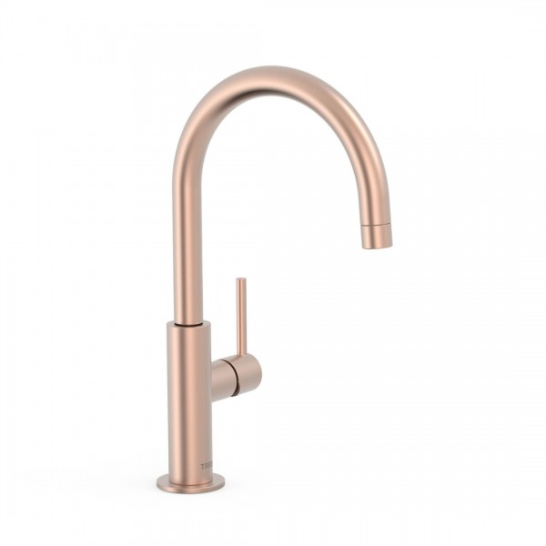 Tres Study bateria umywalkowa stojąca wysoka złoto różowe mat 26290402OPM