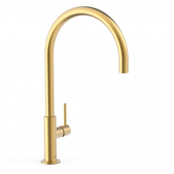 Tres Study bateria umywalkowa stojąca wysoka złoty mat 26290401OM