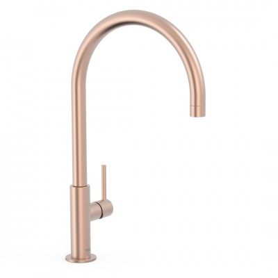 Tres Study bateria umywalkowa stojąca wysoka złoto różowe mat 26290401OPM