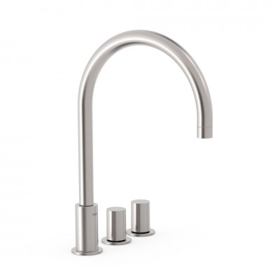 Tres Study bateria umywalkowa 3-otworowa stojąca wysoka stal 06110501AC