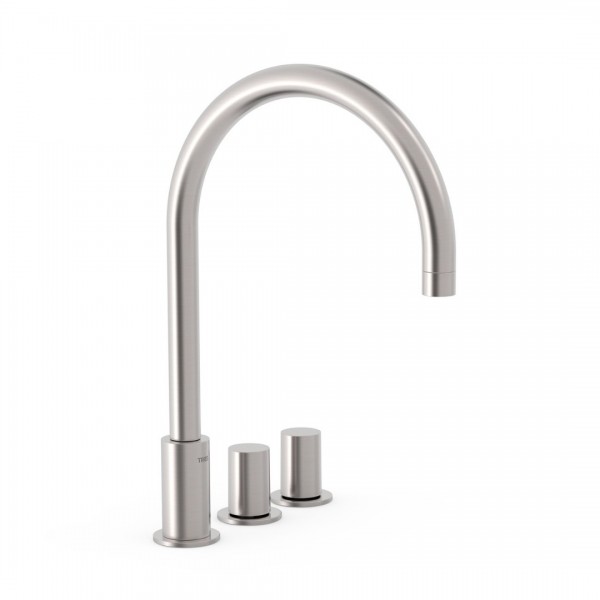 Tres Study bateria umywalkowa 3-otworowa stojąca wysoka stal 06110501AC