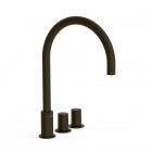 Tres Study bateria umywalkowa stojąca wysoka 3-otworowa czarny brąz 06110501KMB